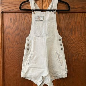 Afends Light Blue Overall Shorties